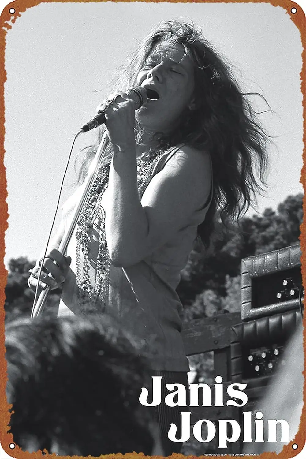 Joplin, Janis Music Poster Metal Tin Sign Retro Wall Signs for Home Cafe Bar Pub Wall Decor 8x12 inch sign