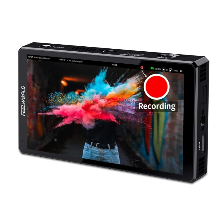 

Hot Selling FEELWORLD CUT6S 6-inch Touch Screen Monitor Recorder FHD IPS 4K 3G-SDI Camera Field Monitor