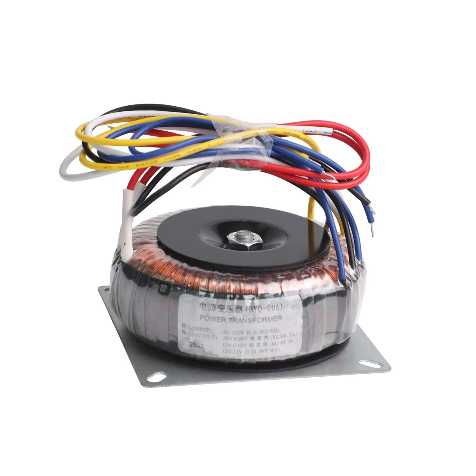 Audio Equipment Installation 200W Transformer Compact Design 100*100mm AC12V Output AC28V Output Low No-Load Loss