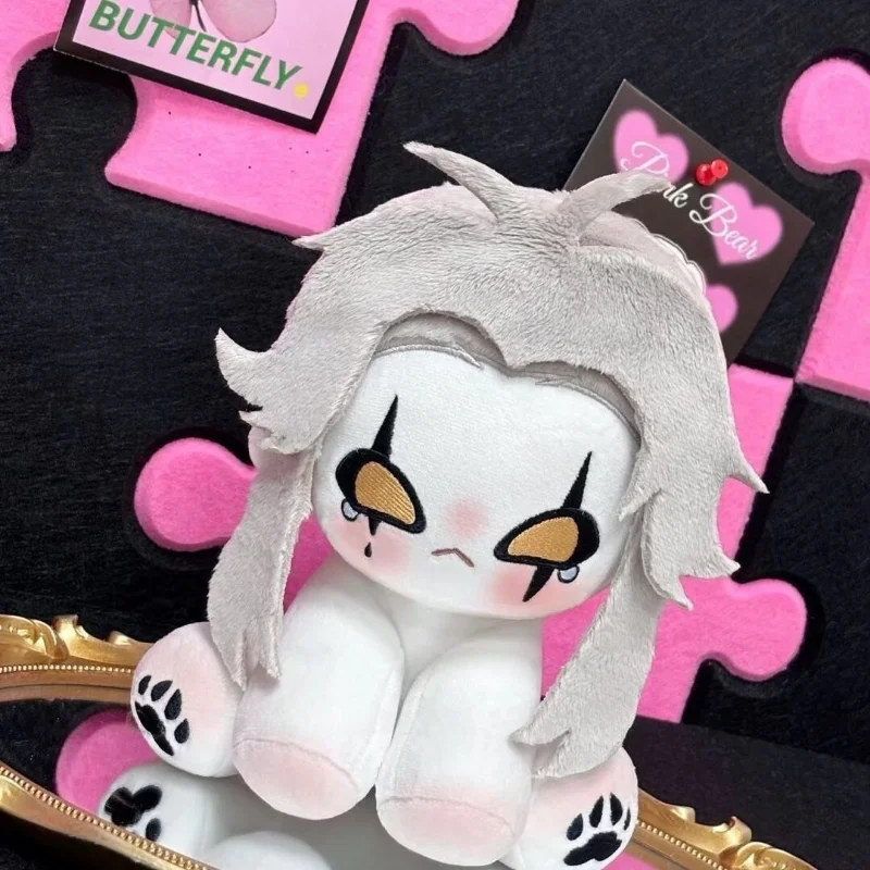 Stuffed 20cm Game The Freak Circus Pierrot Cute Anime Figures Plush Cosplay Dress Up Cotton Doll Toys for Children Birthday Gift