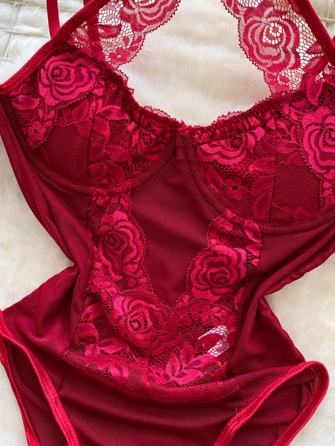 Foamlina Sexy Women Halter Lac - Lace Teddy Lingerie review and price