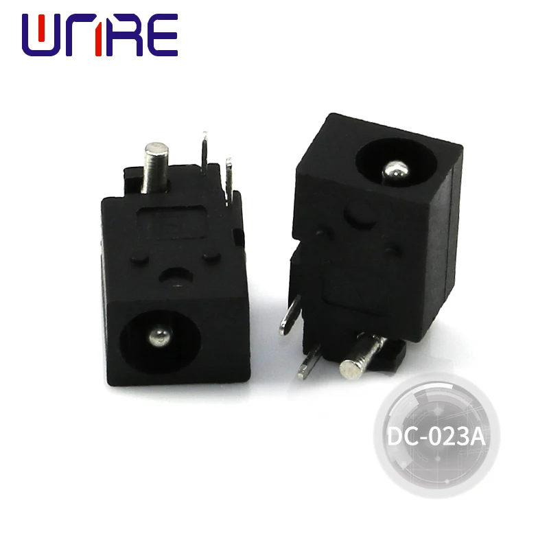 DC Power Socket DC-023A Black Connector Female Adapter Accessories Equipment Product Charging Port Interface 3P 1A30V