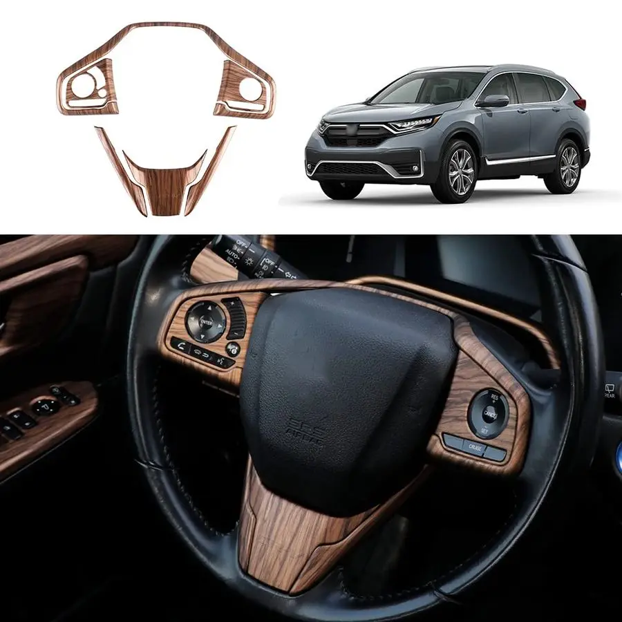 

Накладки на кнопки руля из АБС-пластика под персиковое дерево, 6 шт., для Honda CR-V 2017-2022, аксессуары для декора интерьера автомобиля