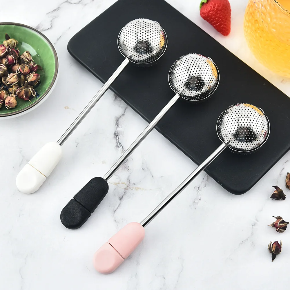 

304 Stainless Steel Tea Filter - Rotary Handle Tea Infuser with Fine Mesh, Removable Residue Catcher for Loose Leaf Teas