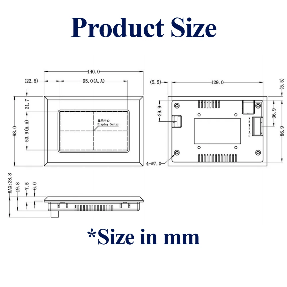 JIKONG BMS 4.3 LCD Display with 4 Fixed Screws Accessories Smart Accessory Intelligent Battery Level Indicator Monitor Screen