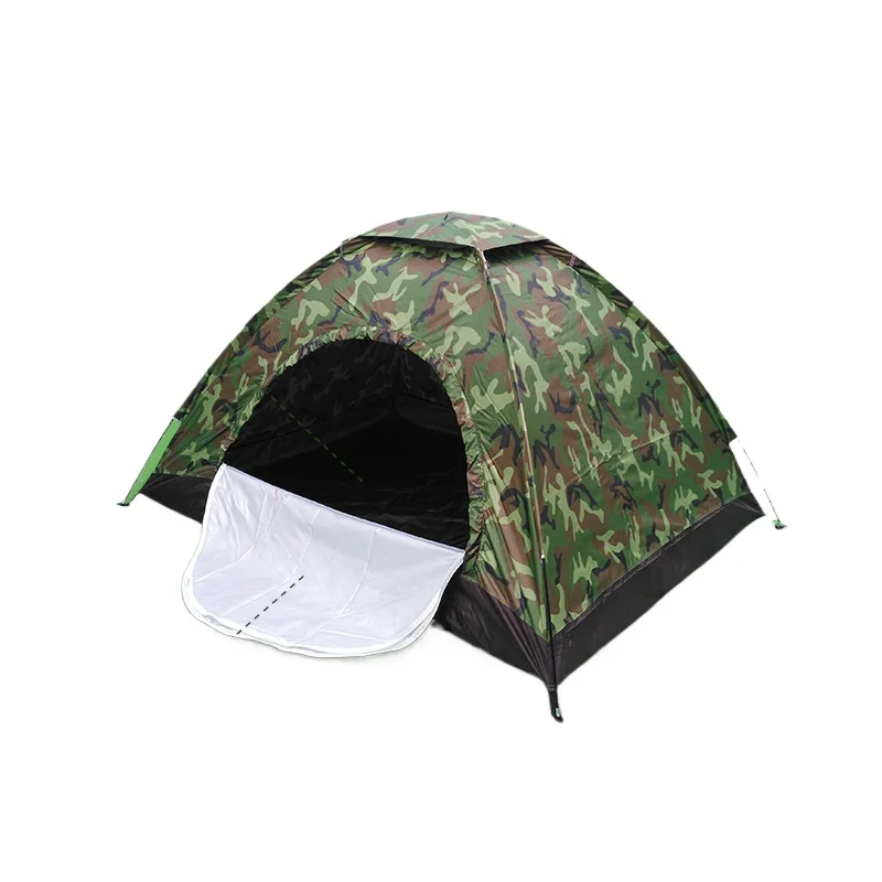 Wholesale Single Layer Pop Up Camping Tent for Outdoor Hiking Mountaineering Multi Person Camouflage Waterproof UV Protection