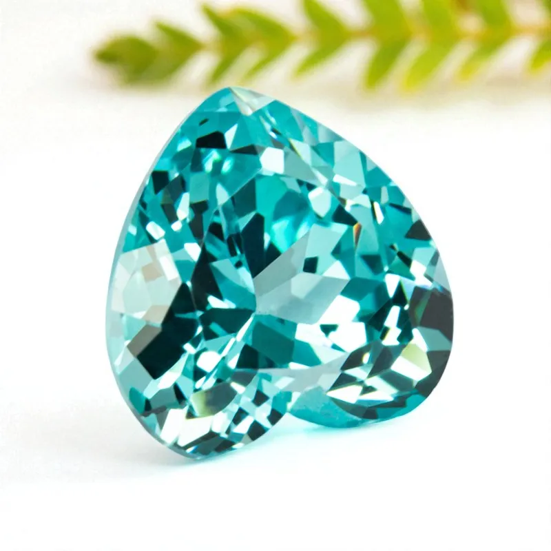 مختبر نمت الياقوت Paraiba القلب قطع سحر Diy مواد صنع المجوهرات المتقدمة تحديد شهادة AGL #4
