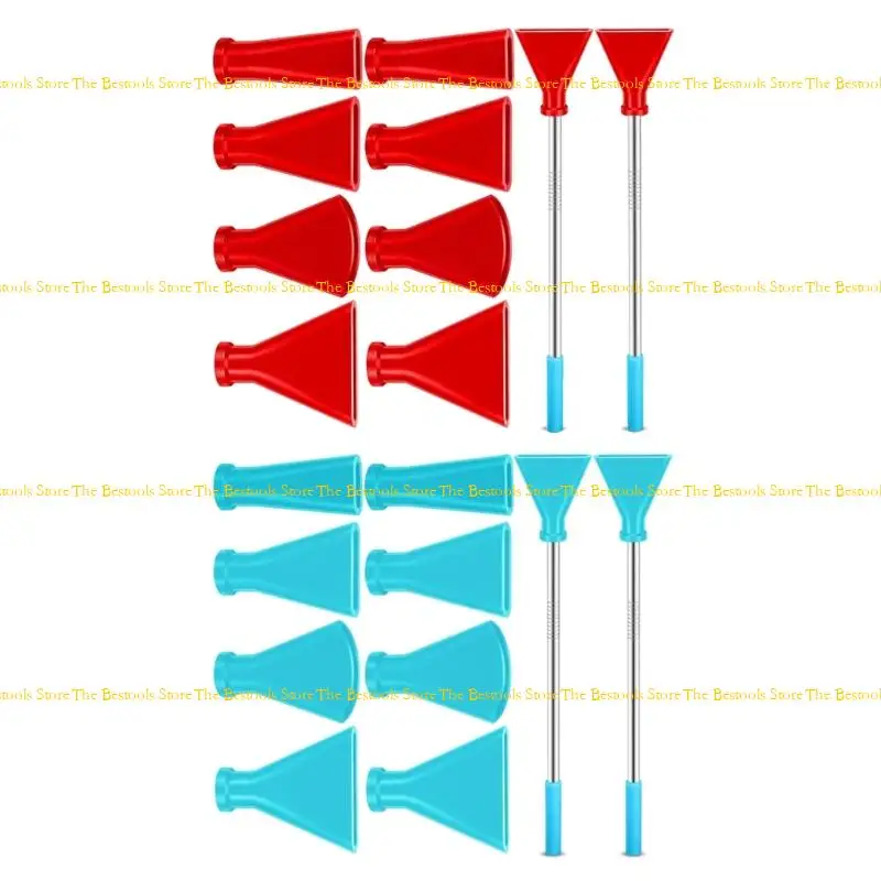 

12PF Complete Fluid Art Equipment Set 8 Blow Nozzles Stainless Straws Silicone Mouthpieces Multiple Size Paint Nozzles