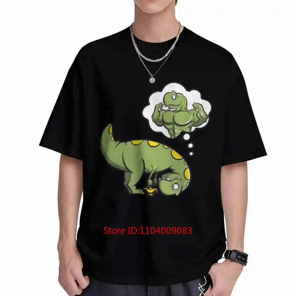 Dino T Rex Magic Lamp Genie Short Sleeve Tee 100% Cotton T-Shirt