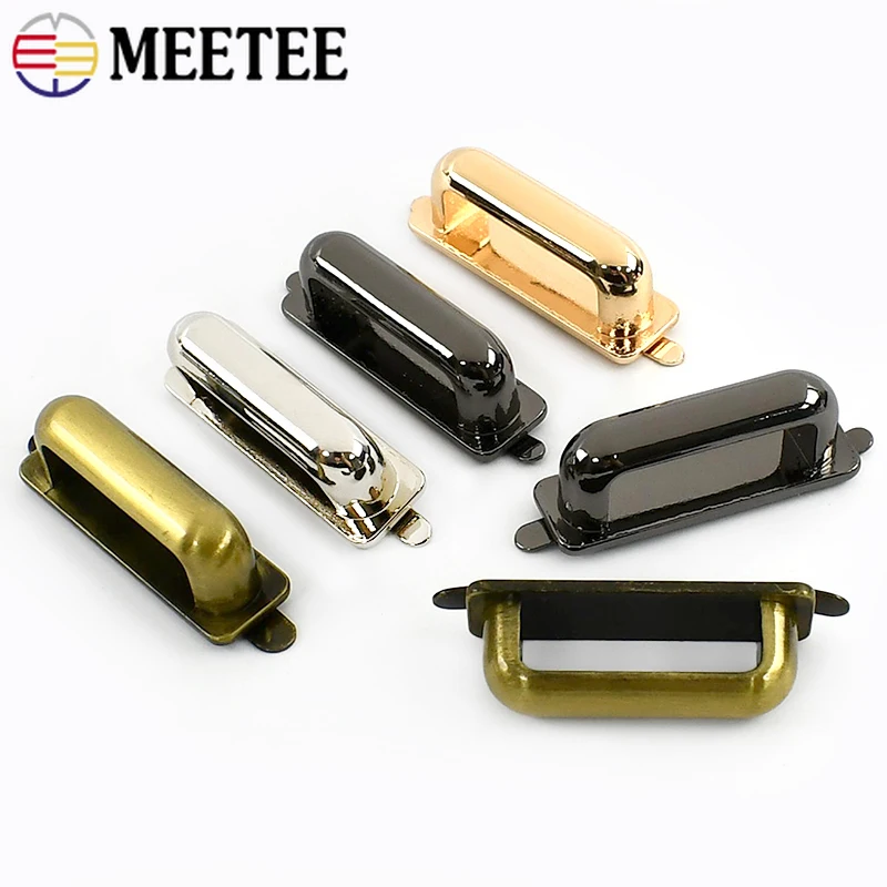 5/10/20Pc Meetee Bag Side Clip Clasp D Ring Metal Buckles 25*9mm Handbag Strap Hang Hook Leather Chain Connector Buckle Hardware