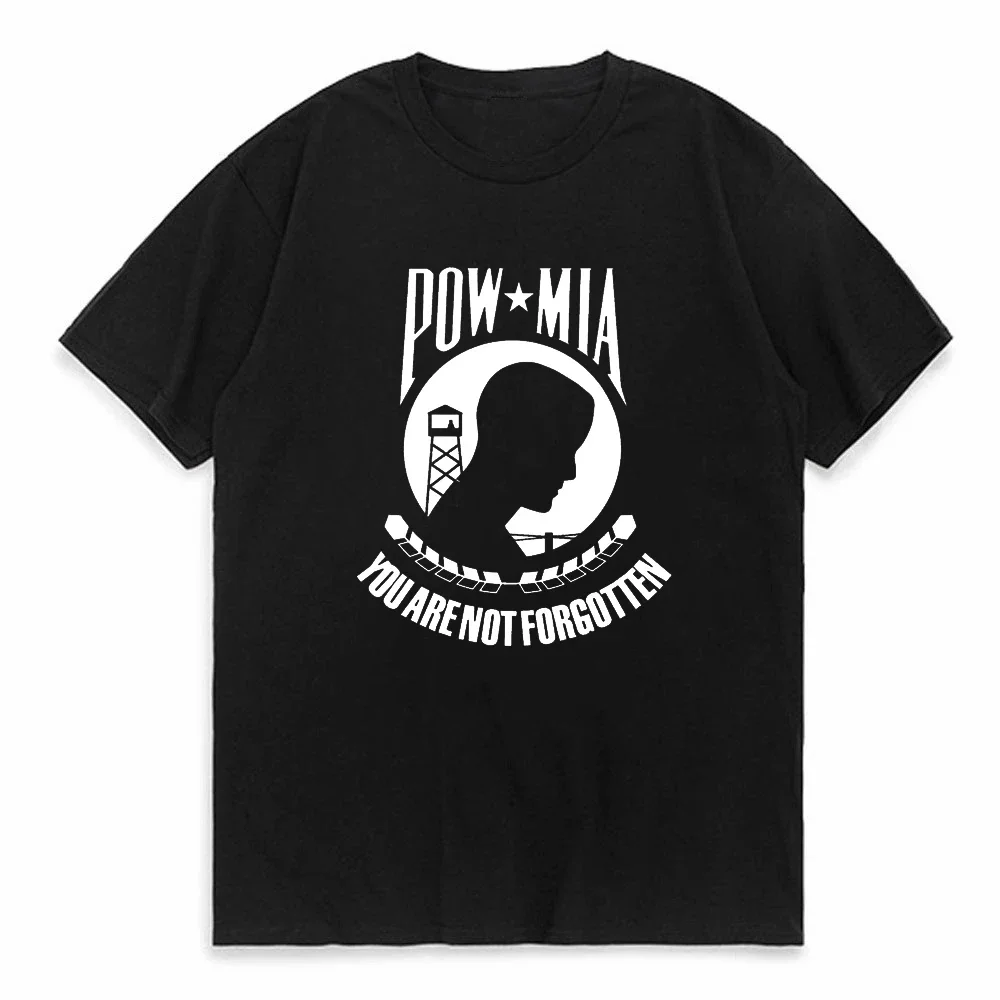 

Мужская футболка POW MIA Not Forgotten, 100% хлопок, Мужская футболка с коротким рукавом, футболки, топы, одежда