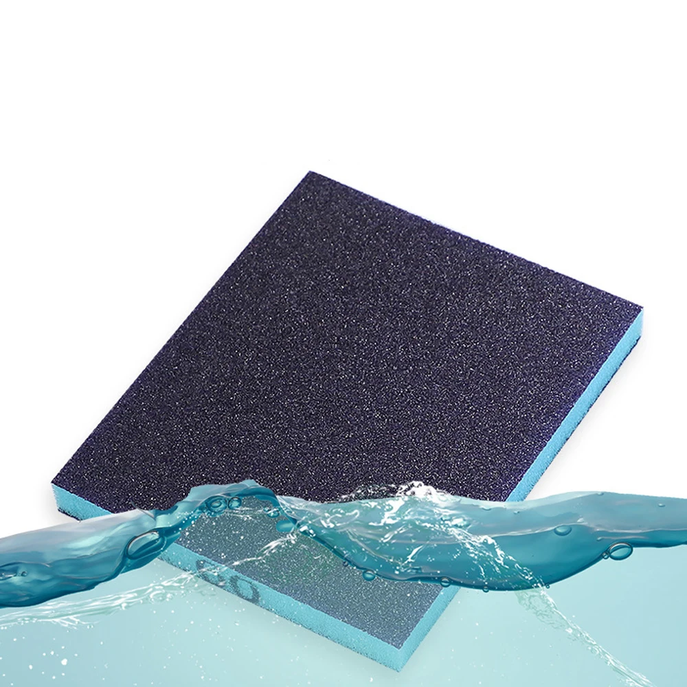 6 قطع من إسفنجة الصنفرة المصنوعة من الفوم الناعم، كتل الصنفرة الرطبة والجافة القابلة لإعادة الاستخدام للأثاث المعدني والخشب والحوائط الجافة 60-320 #5