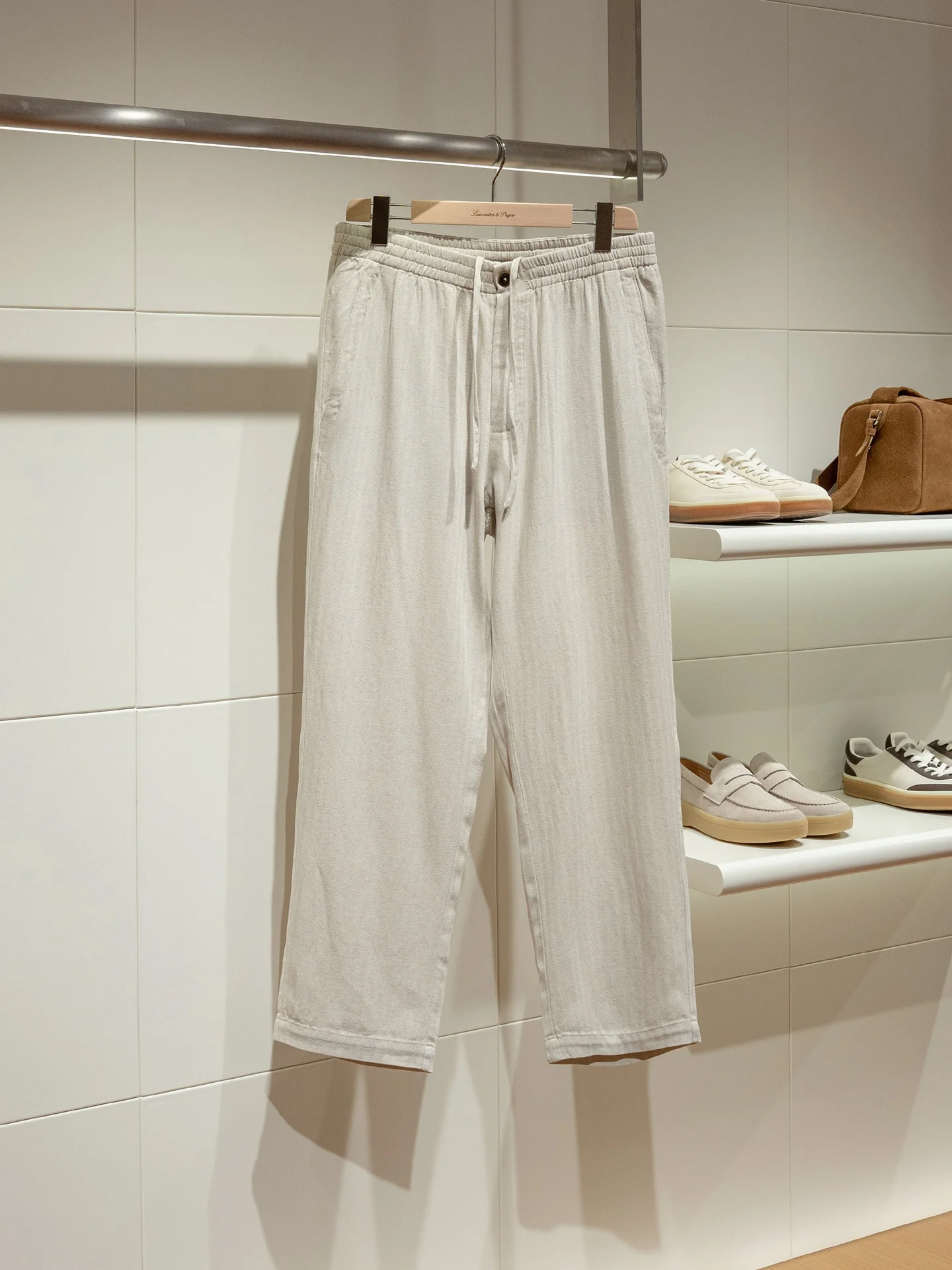 Comfortable Breathable Linen Cotton Blend Men's Loose Straight Leg Casual Pants Straight Cut Casual Wear Spring Season