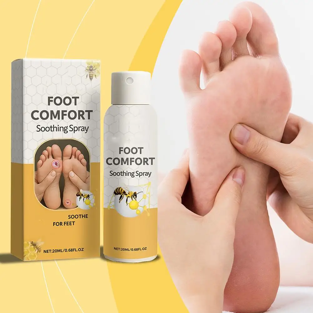 

20 мл спрей для ухода за ногами в виде пчелы, отшелушивающий сушка пятки, трещины, удаления локтей, восстановления, комфорта, успокаивающий спрей для рук, омертвевшая кожа ног, пед T4C5