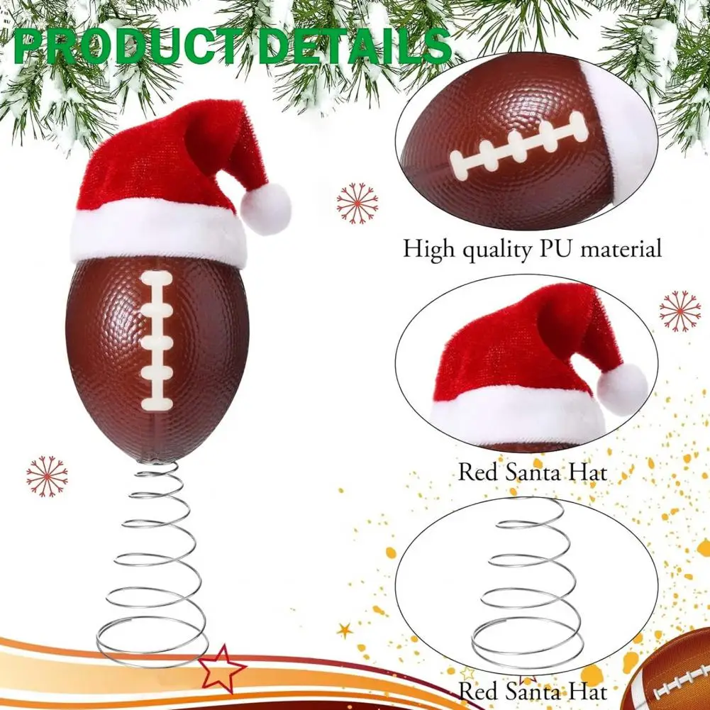 Christmas Tree Topper Football Christmas Tree Topper Christmas Home Ornament Table Display For Men Senior Fans Players And Teams