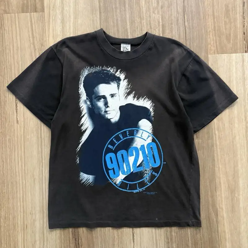 

Vintage 90s Beverly Hills 90210 T-Shirt Size Medium Top Heavy