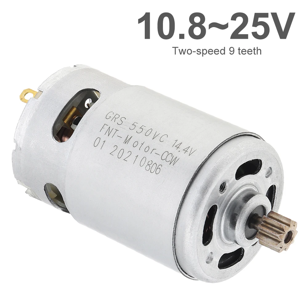 RS550VC DC Motor 9/11/12/14/15 Teeth Lithium Drill Motor 10.8-25V for Electric Motor Drill Screwdriver Gear High Torque Gear Box