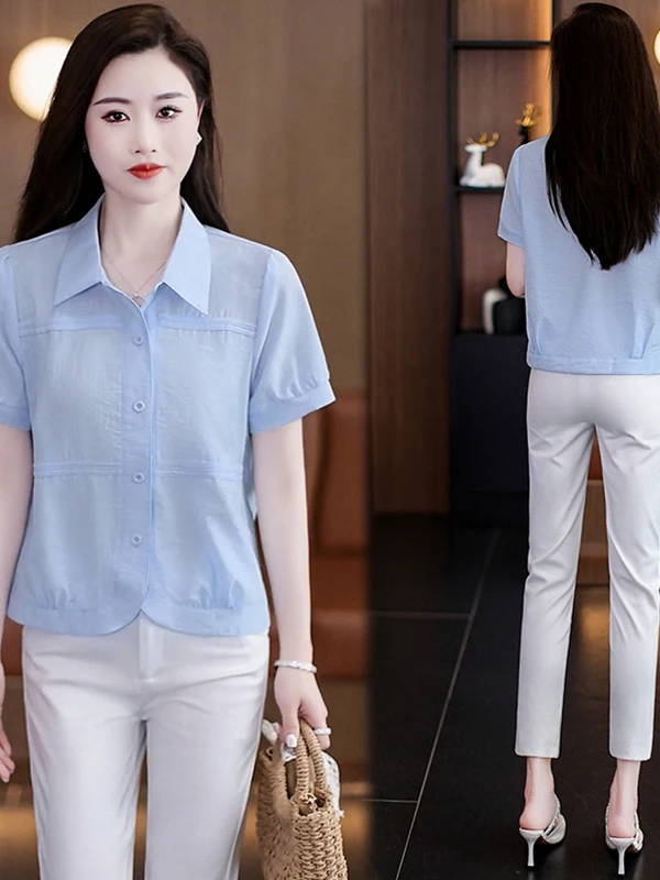 

Женский модный воротник ort Sve irt, лето 20225, новый дизайн, молодежный повседневный свободный топ ort Length