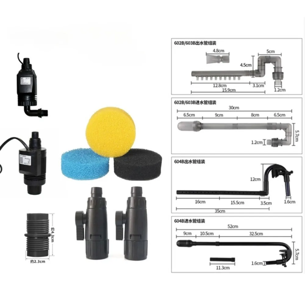 ملحقات دلو مرشح SUNSUN، مضخة غاطسة لخزان الأسماك، تداول ضغط الأكسجين