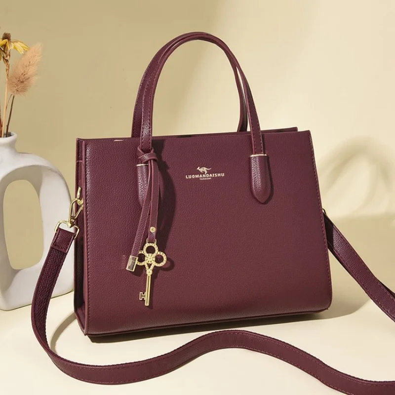 Bolsos de mano de moda para mujer hechos de cuero premium con estilo diario refinado de París informal ​