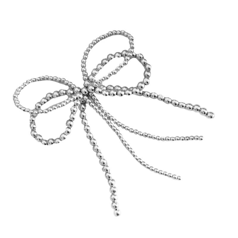 39BD Handmade Bead Bowknot Charm Shoe Buckle Embellishments for DIYs Earring Keychain Necklace Headdress Pendant Jewelry Craft image 4