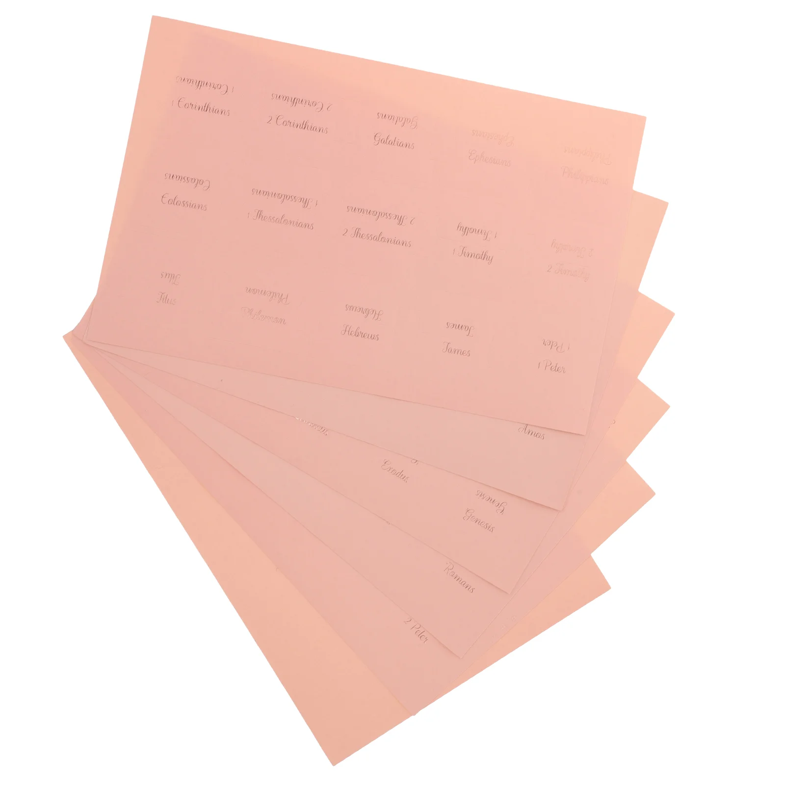 

6 Sheets Water Proof Bible Index Tags Miss Tabs Pvc Self-adhesive Paper Accessories