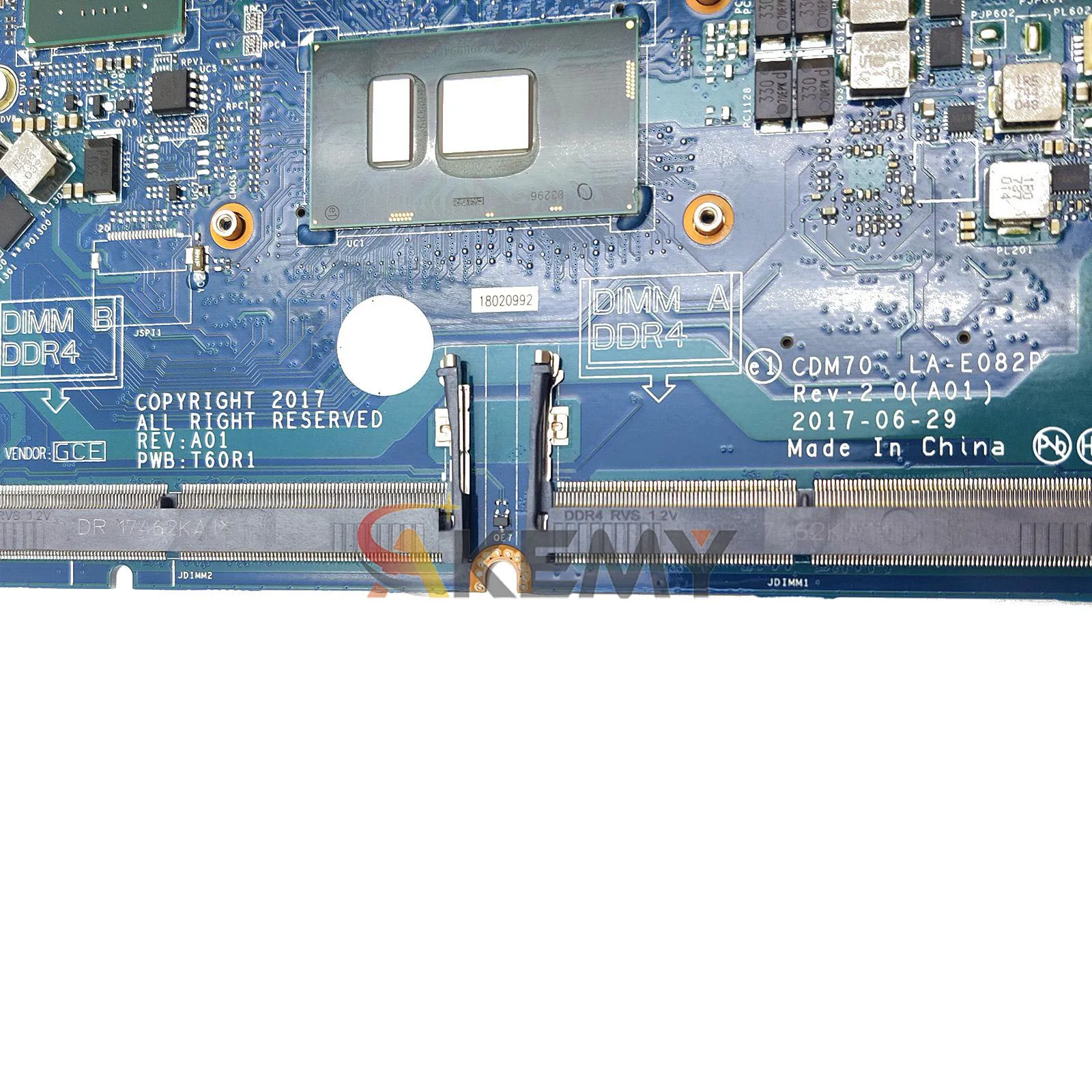 DELL Latitude 5480 E5480 اللوحة الرئيسية للكمبيوتر المحمول موديل LA-E082P لـ DELL، مع i5 i7 6th/7th Gen CPU CN-0XDPDM 100% تم اختبارها بشكل جيد