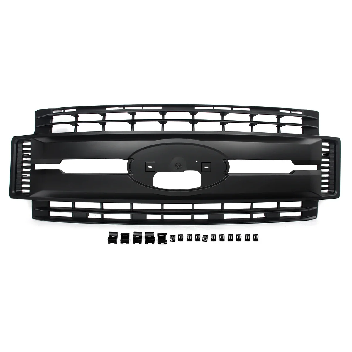 For 2017-2019 Ford F250 F350 Super Duty XL XLT Matte Black Grille HC3Z-8200-BB