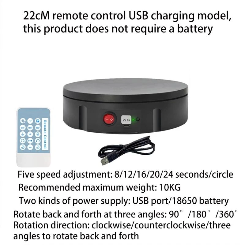 F68D Electric Turntable Display Stand 360 Degree Rotating Table Watch Jewelry Holder