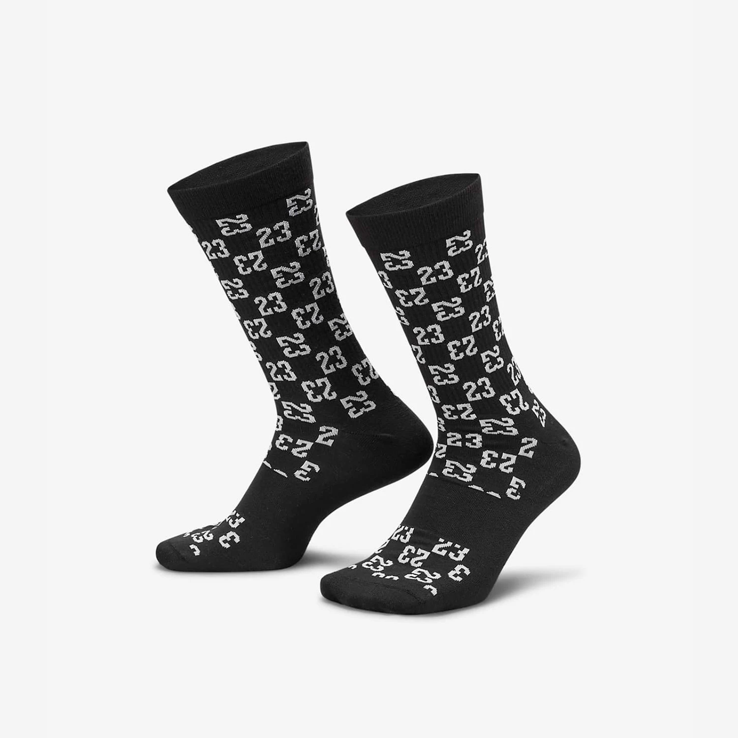 Calcetines Nike genuinos Jordan Basketball con estampado de logotipo completo, paquete de 1 FJ6823-010