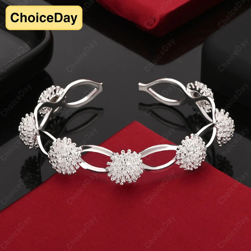 

ChoiceDay 925 Sterling Silver Exquisite Open Bracelet Women Accessories Wedding Jewelry Fashion Gift