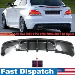 Rear Diffuser Bumper for BMW 1Series E82 Coupe 135i M Sport Carbon Look F1 Style E82 Rear Lip with Light