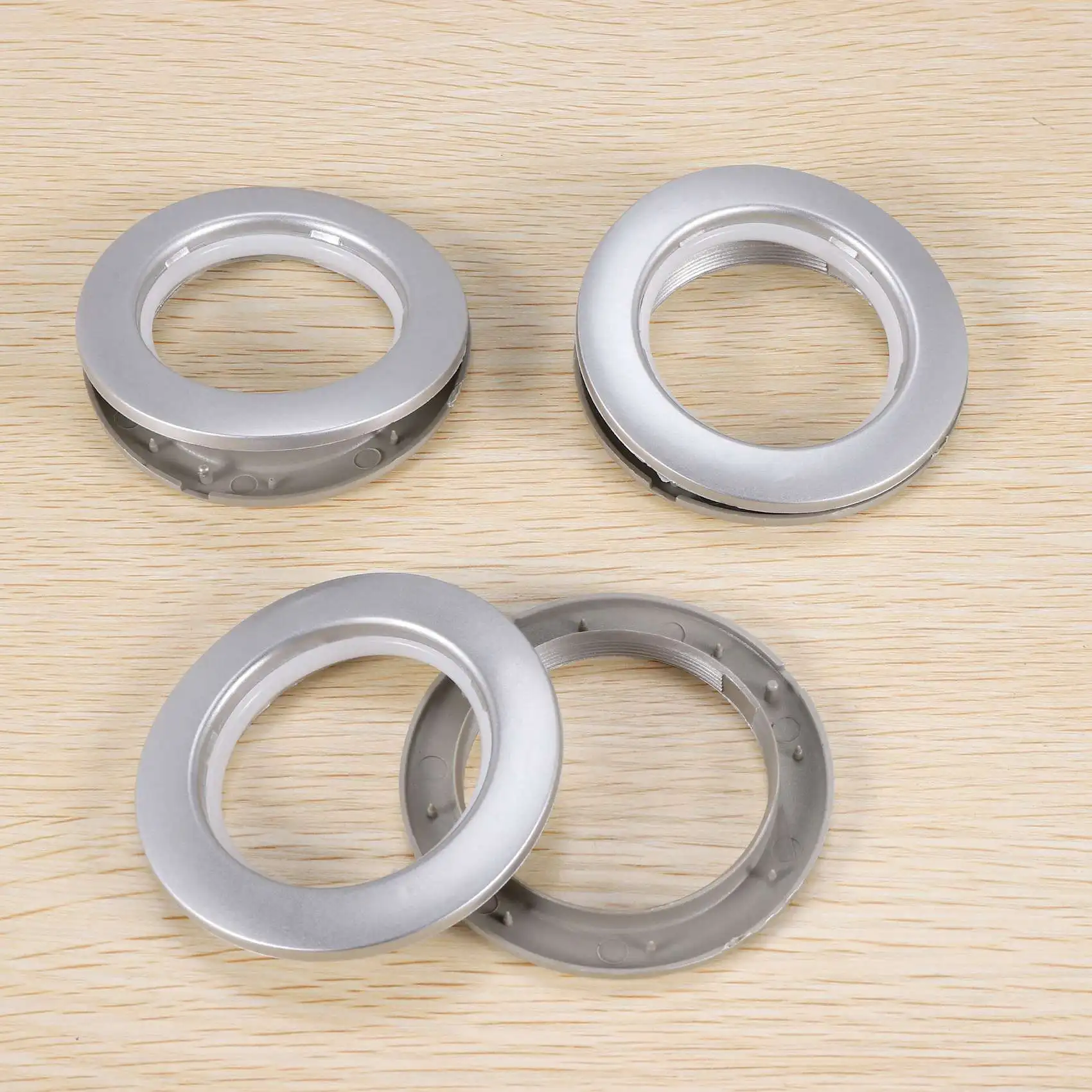 

【Домашние инструменты!】50 упаковок втулок для штор, внутренний диаметр 43 мм, кольца для петель для штор, наномасштабное римское кольцо с низким уровнем шума (серебро)