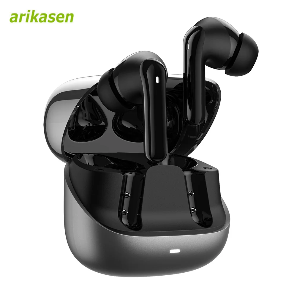 سماعات أذن ANC بلوتوث 5.3 هجينة بخاصية إلغاء الضوضاء النشطة مع 6 ميكروفون AI HD Call Deep Bass سماعة صوت عالية الدقة