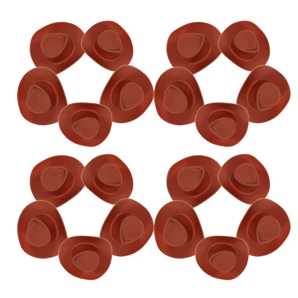 60Pcs Mini Western Cowboy Hats Tiny Brown Cowgirl Hats for Crafting Party Decorations DIY Accessories Mini Brown Hat