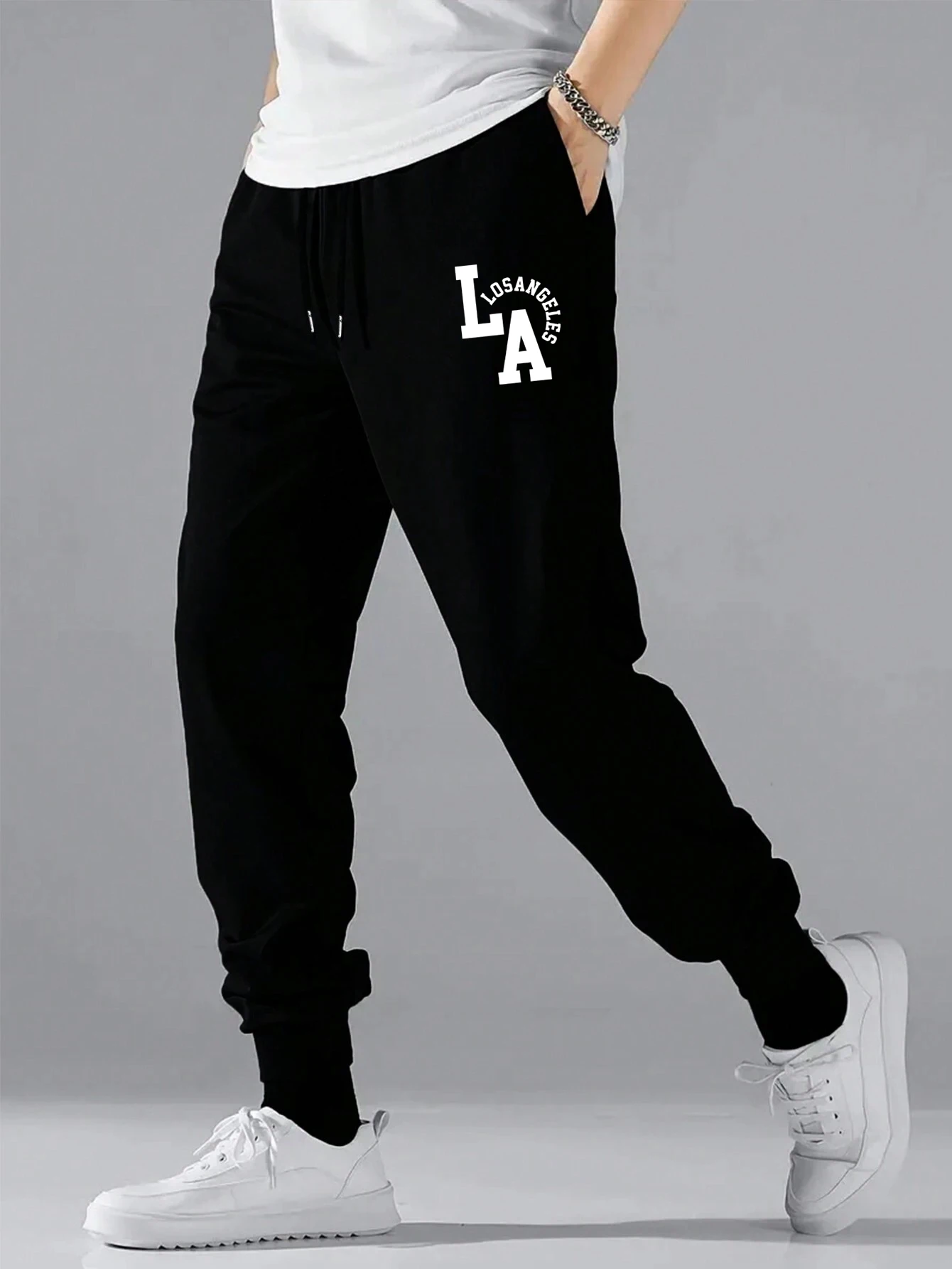 Men's Casual Pants Fashion Drawstring Casual Pants Joggers Workout Running Gym Fitness Sports Trousers Streetwear Trousers S-3XL