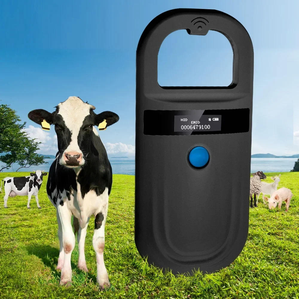 5YOA WS180 Handheld RFID Scanner Animal ID Reader OLED Display USB Microchip Scanner for ISO11784/5 Chip Pet Microchip Reading