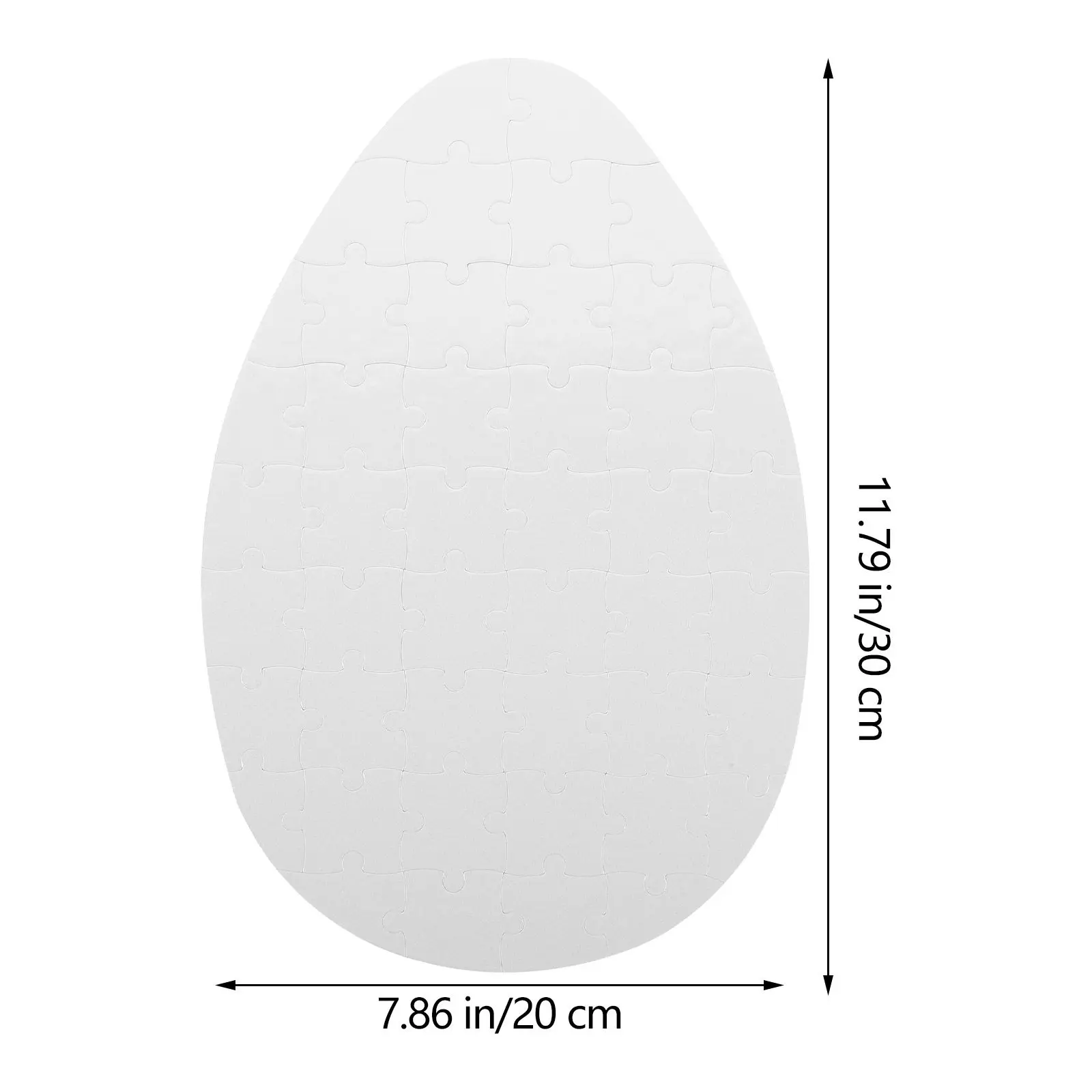 5 stuks blanco warmteoverdracht eivorm puzzel sublimatie DIY transferpapier puzzel cognitief spel cadeau feestdecoratie