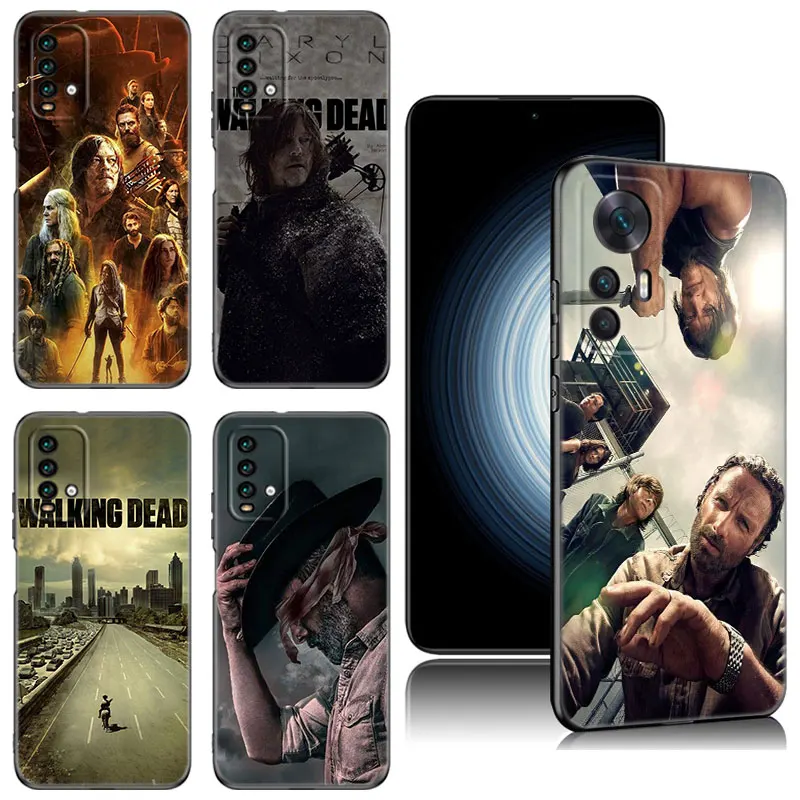 The Walking Dead Black Silicone Phone Case For Xiaomi Redmi 7A 8A 9A 10A 11A 9C 10C 12C 13C 11 Prime A1 A2 + 12 4G Note 9T 12R