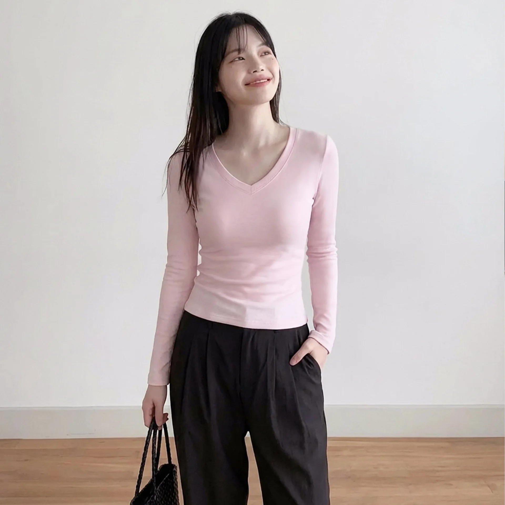 

Women's Base Layer Top Slim-fit, Slimming T-shirt Long-sleeved Soft Durable Stretchy