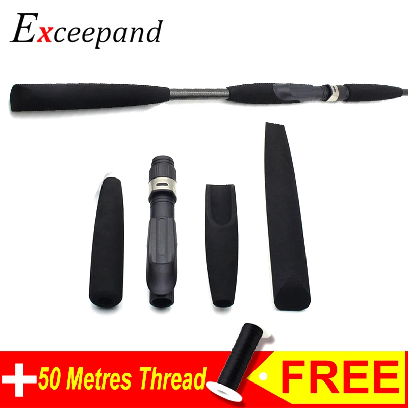 

1 Set Black EVA Foam Spinning Fishing Rod Handle Grip With 17# VSS Type Reel Seat For Rod Building Replacement or Repair Parts