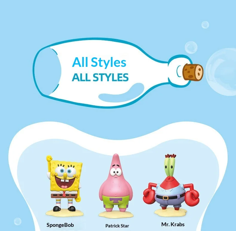 Original SpongeBob Life Is A Drama Blind Box Kawaii Mini Passerby Fish Melting Beans Figuren Desktop-Ornamente Sammlerstücke Spielzeug – Detail 14