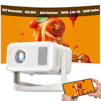 Hot Native 1080P 650 ANSI 4K Android 11 L018 360° Projector With Auto Keystone Focus Air Mouse Wifi6 BT5.2 Portable Outdoor