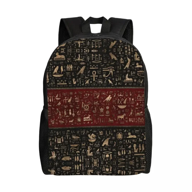 

Ancient Egyptian Hieroglyphs Backpacks for Women Men School College Student Bookbag Fits 15 Inch Laptop Egypt Culture Bags