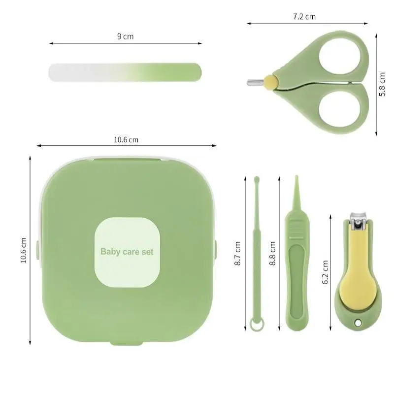 Kinder Maniküre Kit Baby Nagel Schere Baby Nagel Pflege Werkzeug Set Kind Sicher Tragbare Nagel Clipper Trimmer Datei Booger Clip Mit Box