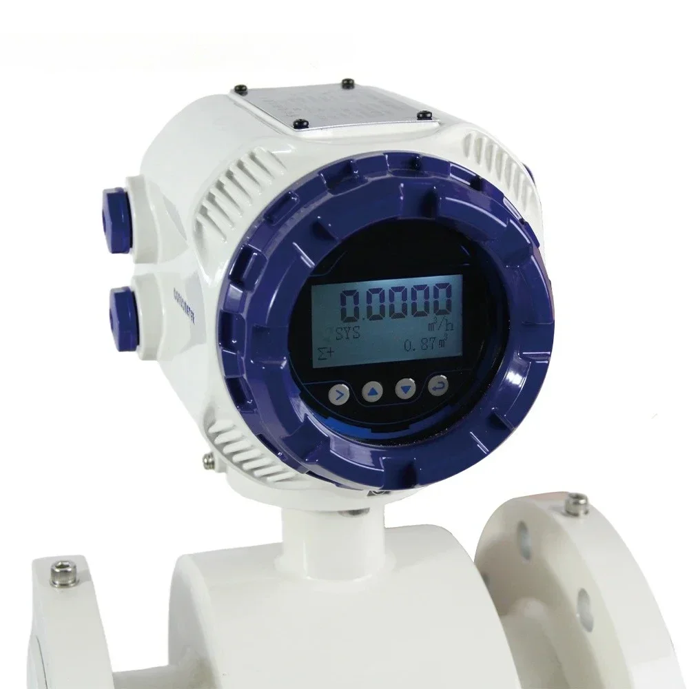 DC24V Pulse Sewage Flowmeter 0.5% Accuracy SS304 Liquid Water Electromagnetic Instrument Digital Liquid Crystal Display