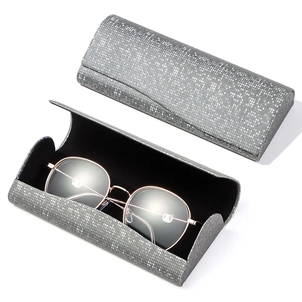 Fashion Waterproof PU Leather Glasses Box Women Men Portable Reading Glasses Sunglasses Case Eyewear Protector