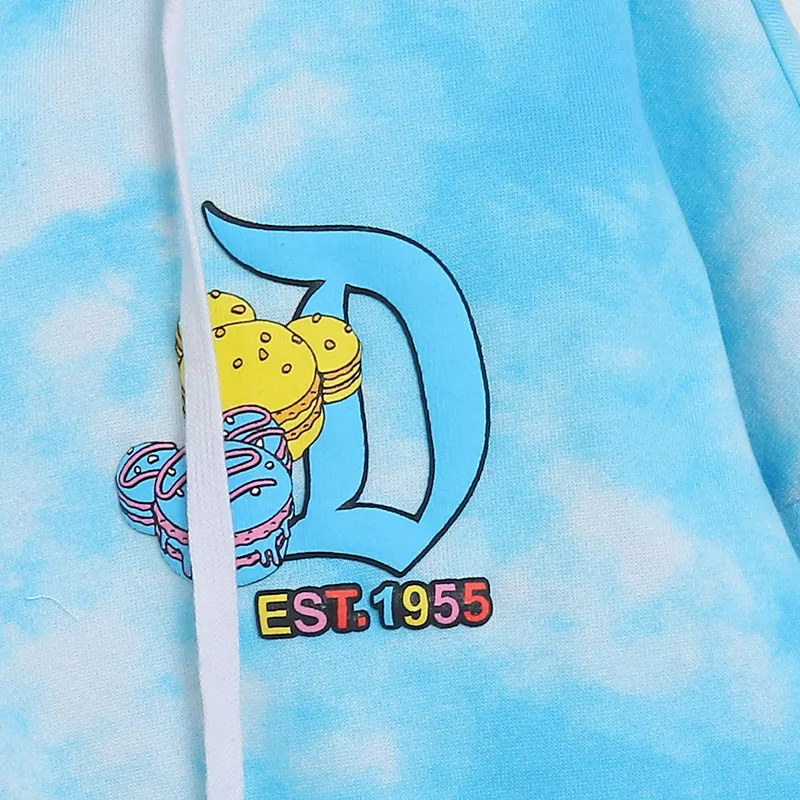 Felpa con cappuccio Disney Tie Dye Disneyland Felpe con zip Giacca in pile Maglione Donna Casual Allentato Top Streetwear Coppia unisex