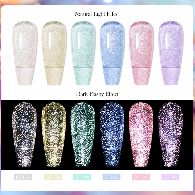 ミートアクロス 7ml 反射グリッタージェルネイルポリッシュ サマーキャンディーカラー ソークオフ セミパーマネントネイルアート バニッシュ ネイル用