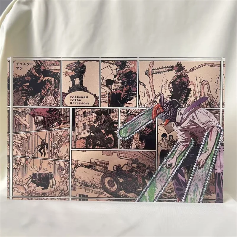 Motosierra de Anime para hombre Denji Reze Makima Hayakawa Aki, placa de soporte para Cosplay, modelo de escritorio acrílico, adorno, figura, accesorios